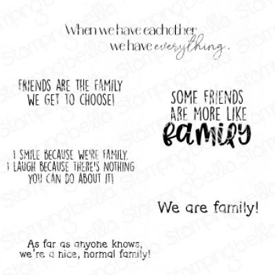 Stamping Bella Cling Stamps - We Are Family Sentiment Set